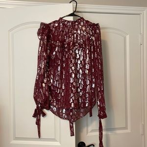 Veronica beard metallic top